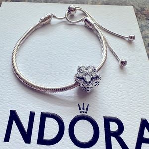 Pandora Sparkling Snowflake Sliding Bracelet Set